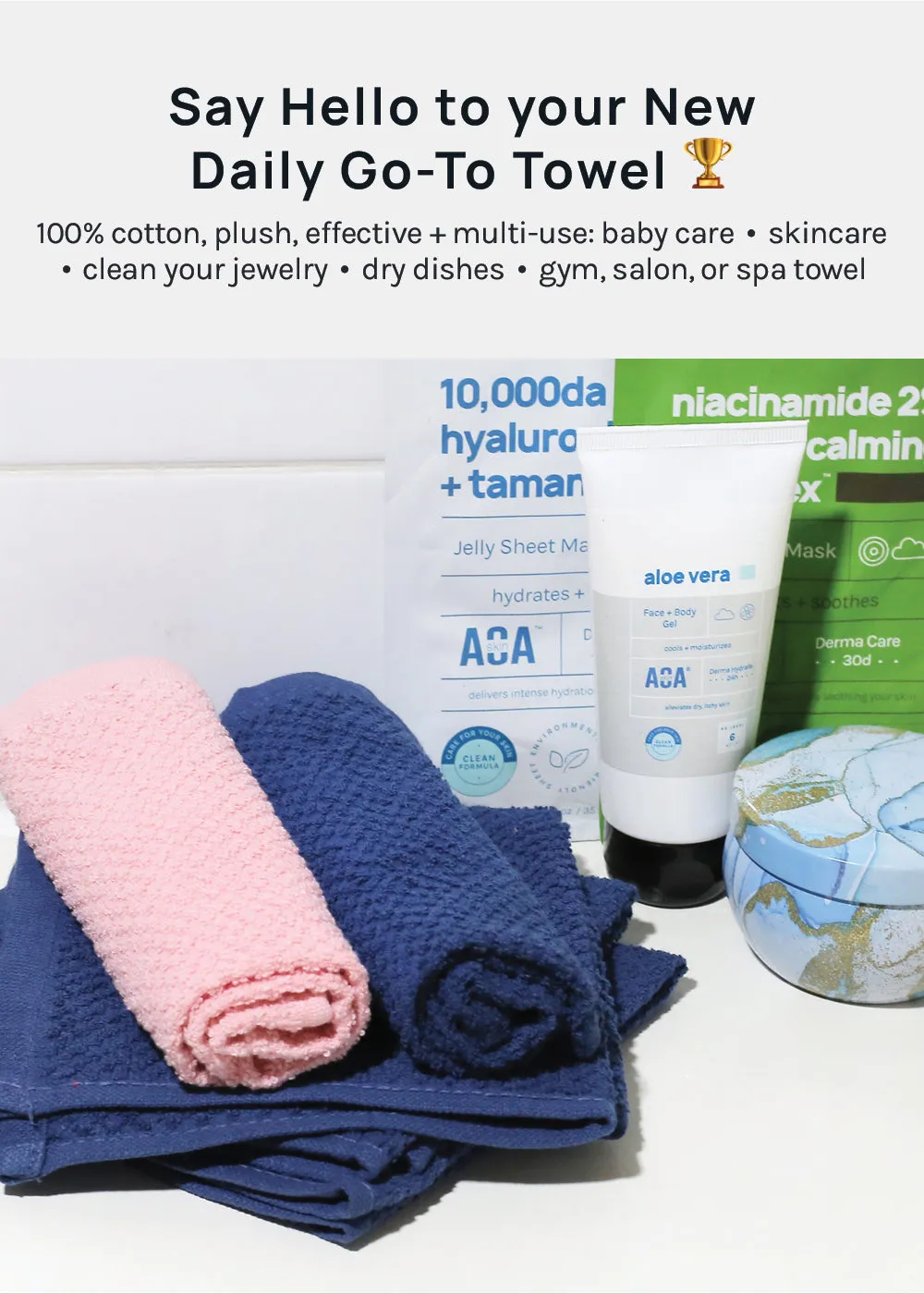 100% Cotton Washcloth Towel