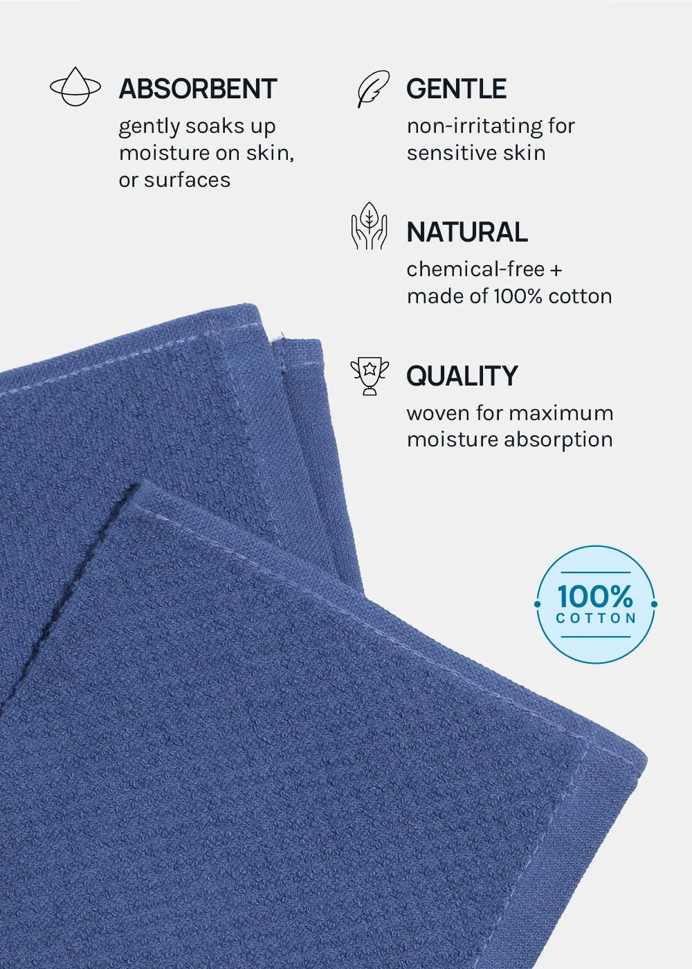 100% Cotton Washcloth Towel