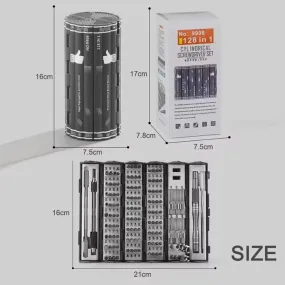 128 in 1 precision screwdriver set, disassembly and maintenance tool, multi-functional manual screwdriver, book roll set