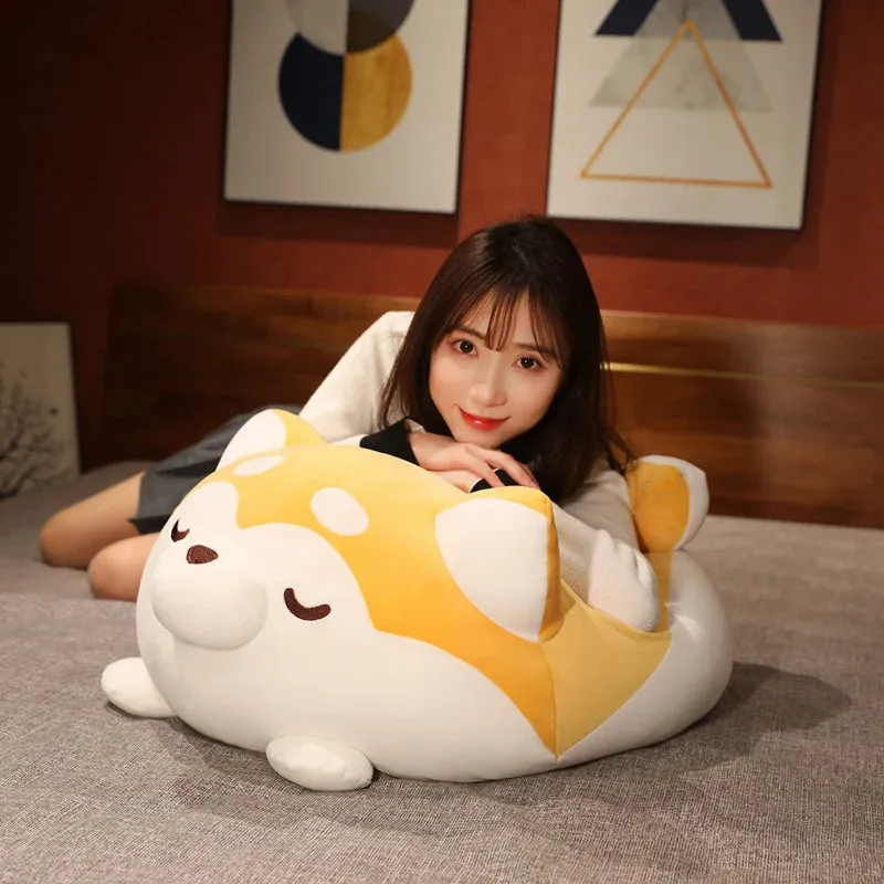 30/70cm Cartoon Anime Simulation Dog Fat Husky Dog Plush Pillow Boyfriends Comfortable Shape Pillow Sleeping Sofa Pillow For Kid