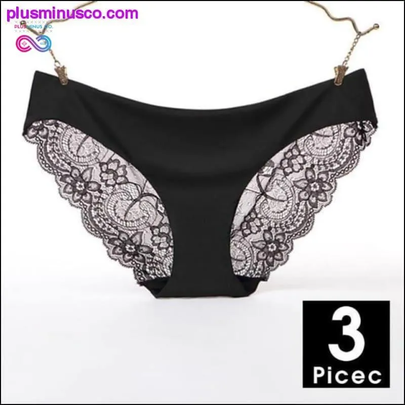 A set of 3 pcs Sexy Lace and Silk Lingerie Panties at