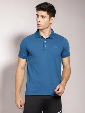 Ascon Polo Neck Cotton Rich Half Sleeve Solid Regular fit Cottonpoly T-shirt for Men Comfortable soft Breathable Fabric Stretchable for Everyday Use Ideal for Casual wear and officewear