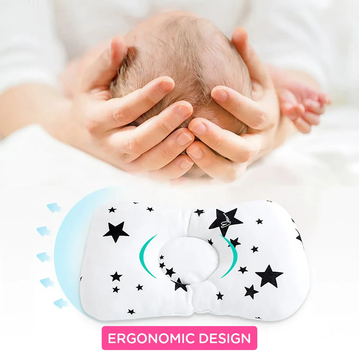 Baby Pillow - Head Support for Comfortable Rest