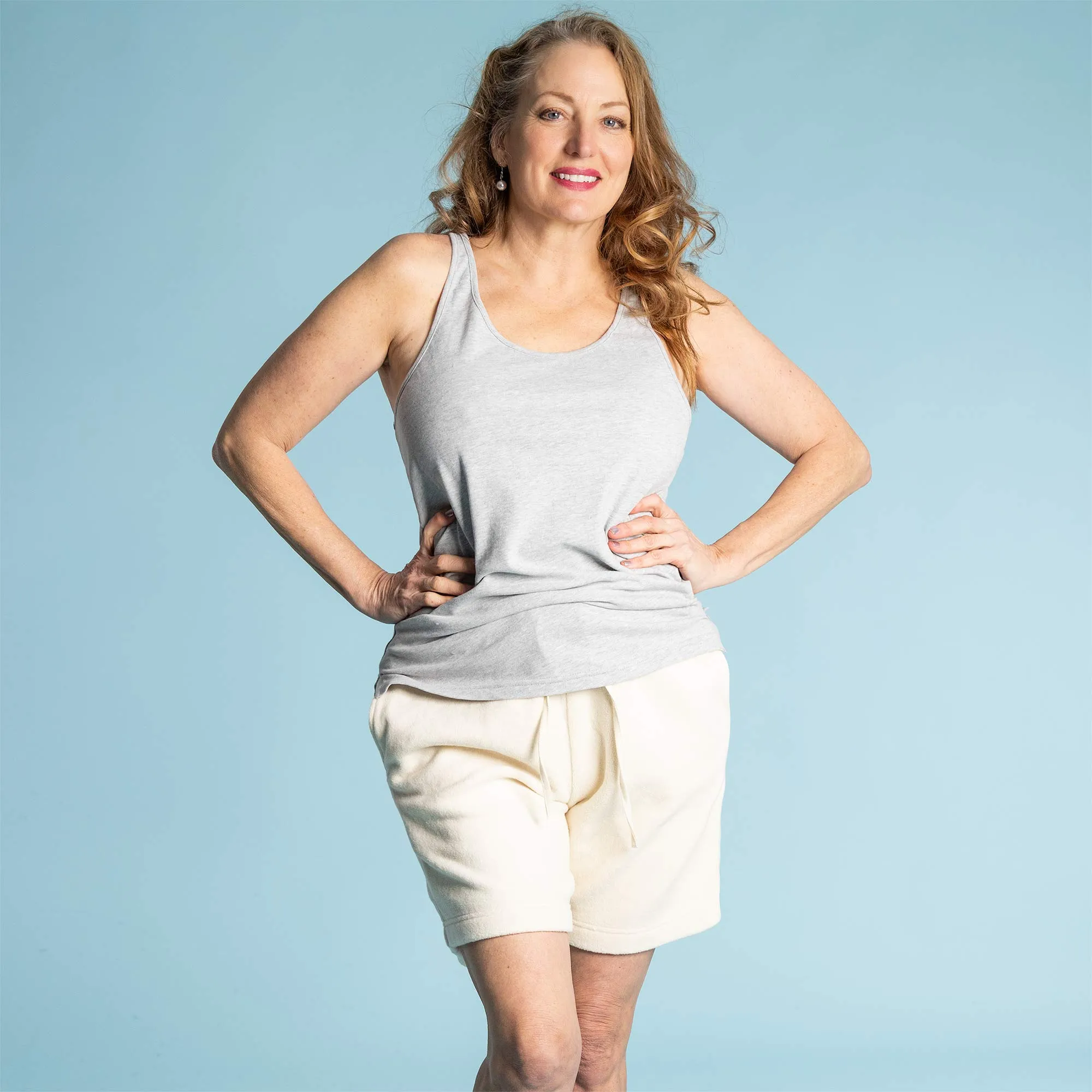 Breathable Beau 100% Organic Prima Cotton Racer Back Tank Top