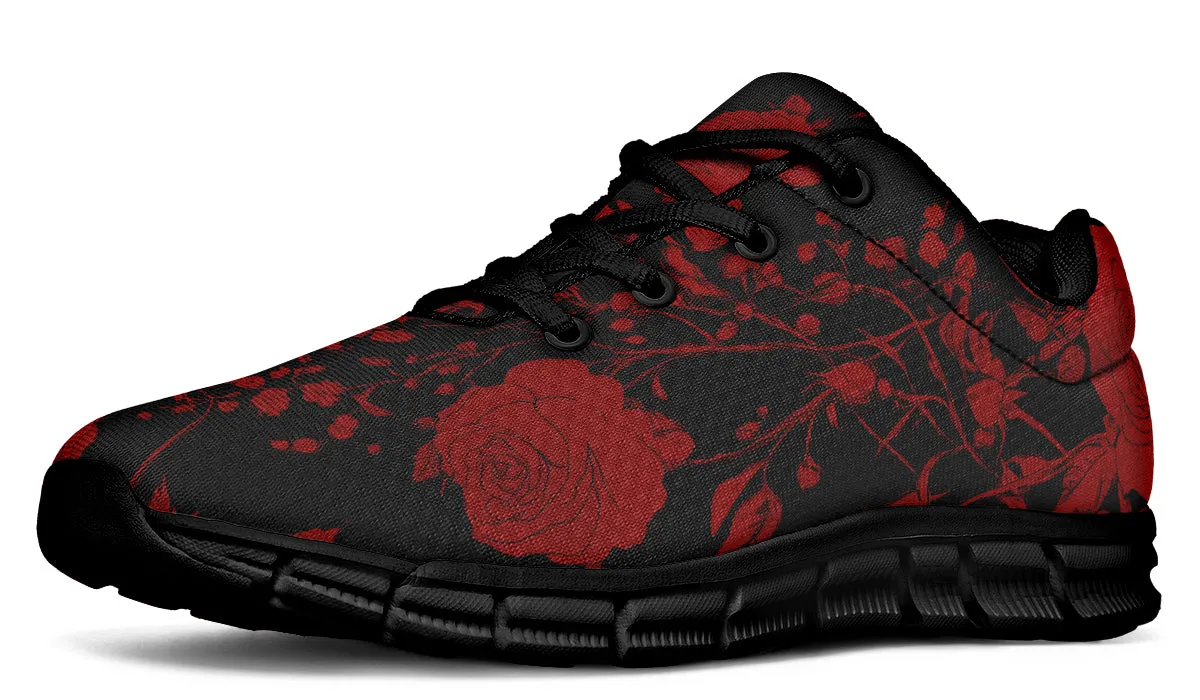 Blood Rose Romance Athletic Sneakers - Light Breathable and Comfortable Sports Shoes with Anti-Slip Soles