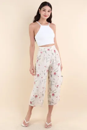 BOTANNIA FLORAL PANTS IN CREAM