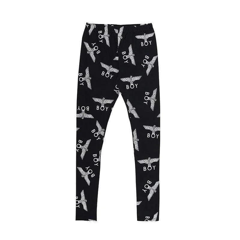 BOY REPEAT LEGGINGS - BLACK/WHITE