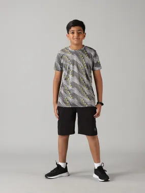 Boys Polyester Sports Tee & Shorts Set