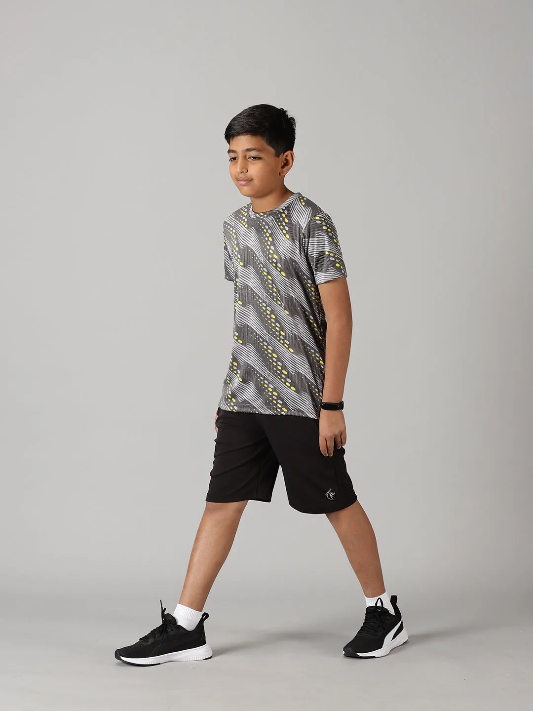 Boys Polyester Sports Tee & Shorts Set