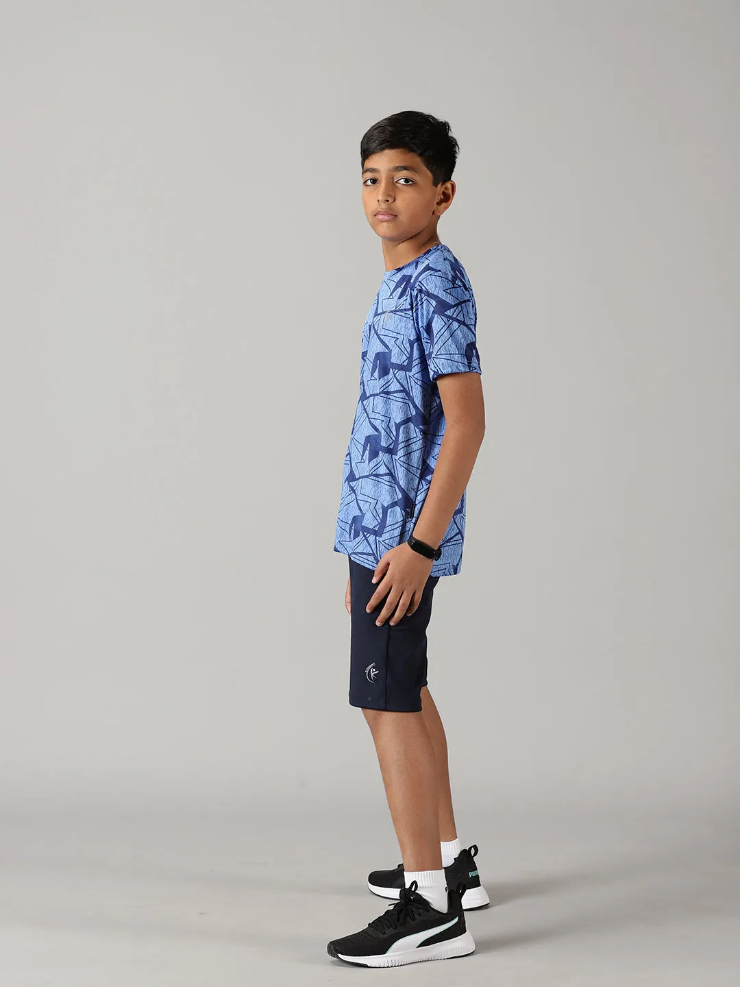 Boys Polyester Sports Tee & Shorts Set