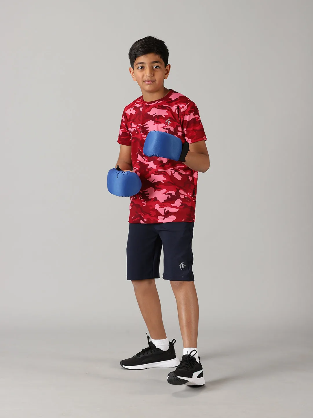 Boys Polyester Sports Tee & Shorts Set