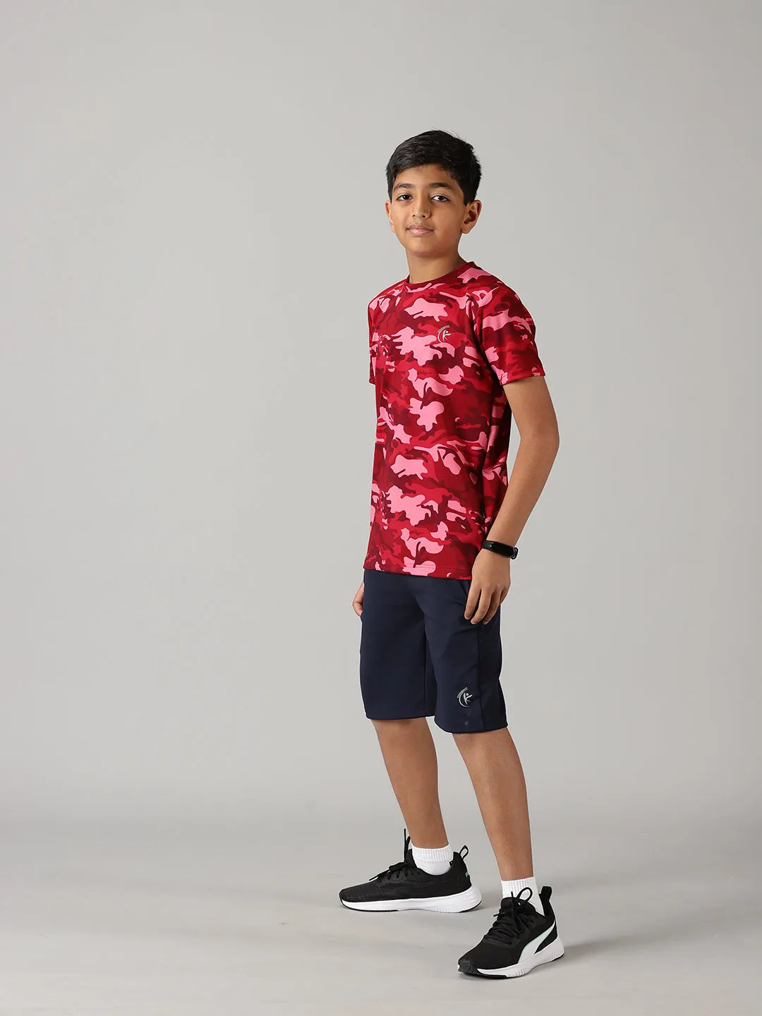 Boys Polyester Sports Tee & Shorts Set