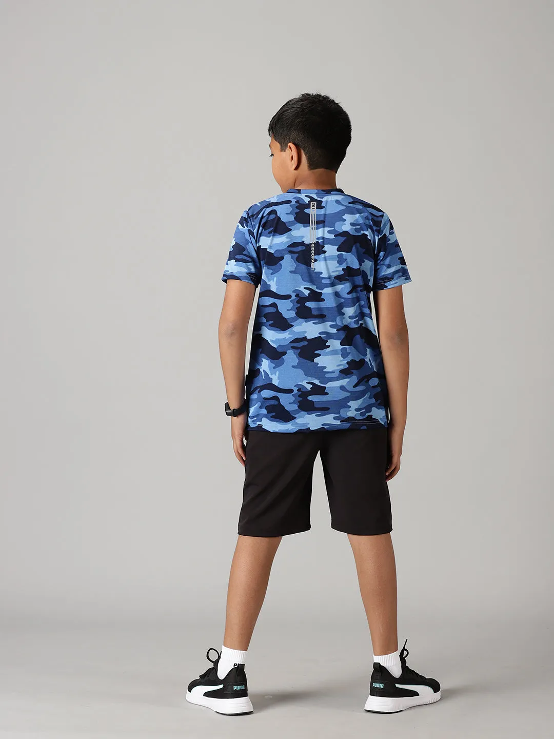 Boys Polyester Sports Tee & Shorts Set