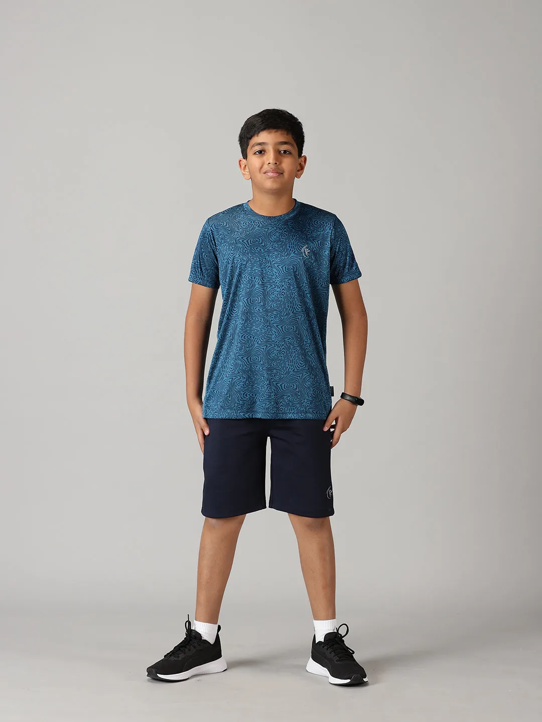 Boys Polyester Sports Tee & Shorts Set