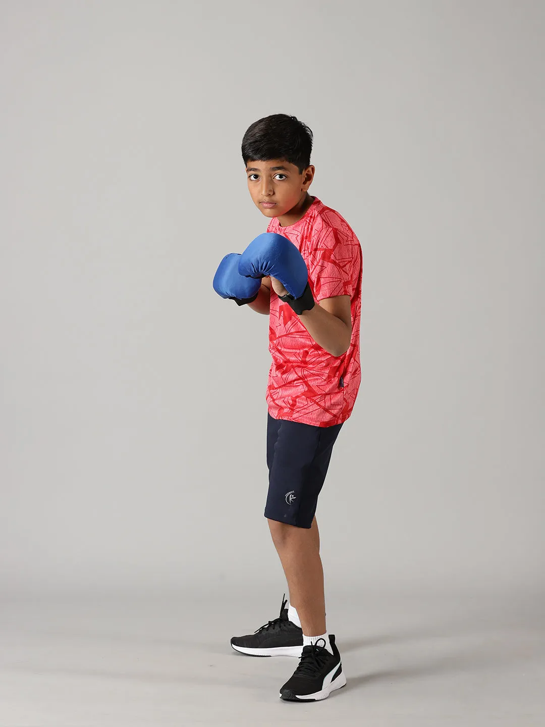 Boys Polyester Sports Tee & Shorts Set