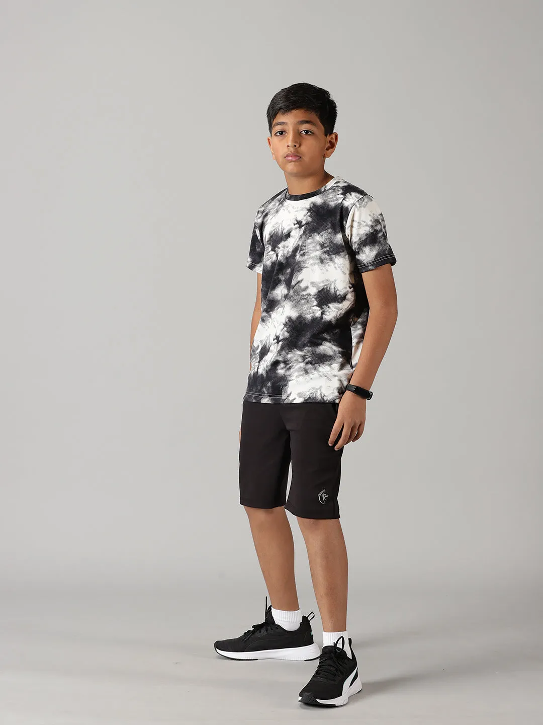 Boys Polyester Sports Tee & Shorts Set