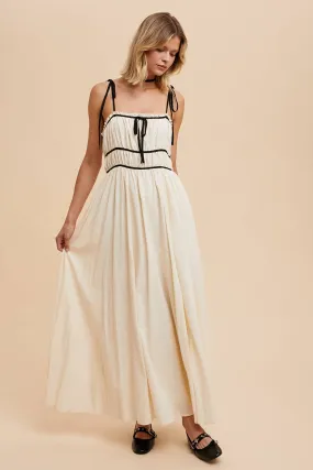 Buttercream Cotton Blend Maxi Dress