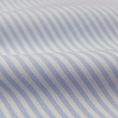 Chambray Cotton - Pale Blue - Stripe