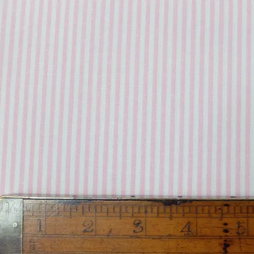 Chambray Cotton - Pink - Stripe