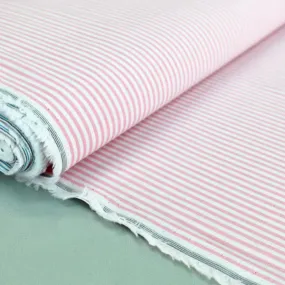 Chambray Cotton - Pink - Stripe