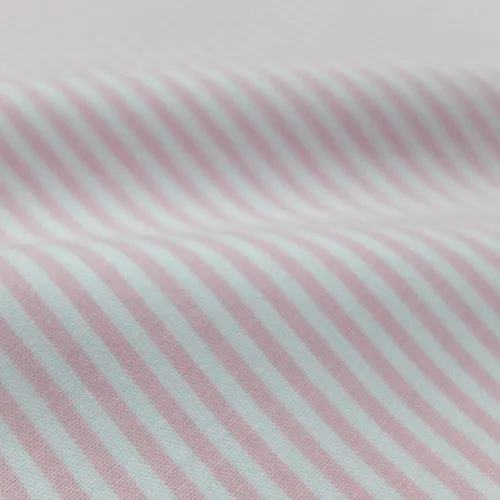 Chambray Cotton - Pink - Stripe