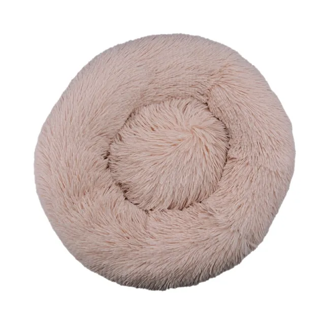 Comfortable Donut Round Ultra Soft Washable Pet Cushion Bed