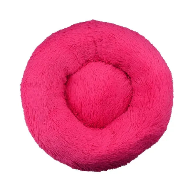 Comfortable Donut Round Ultra Soft Washable Pet Cushion Bed