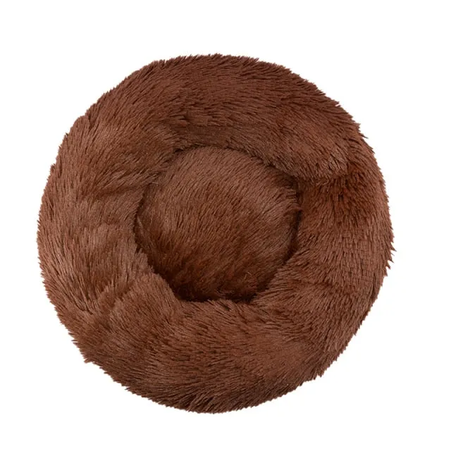 Comfortable Donut Round Ultra Soft Washable Pet Cushion Bed