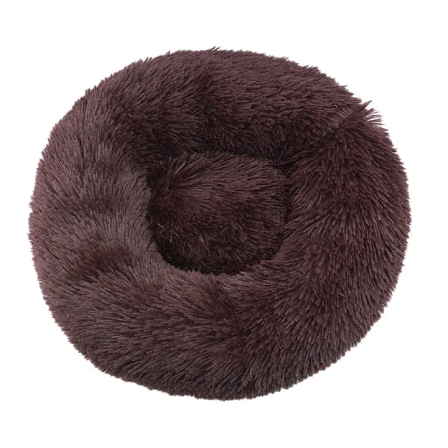 Comfortable Donut Round Ultra Soft Washable Pet Cushion Bed