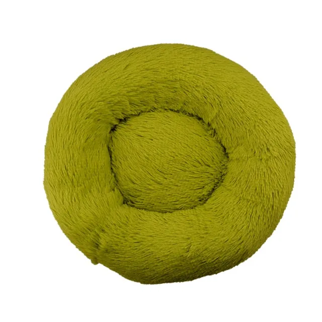 Comfortable Donut Round Ultra Soft Washable Pet Cushion Bed