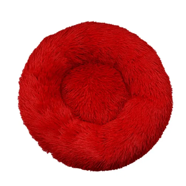 Comfortable Donut Round Ultra Soft Washable Pet Cushion Bed