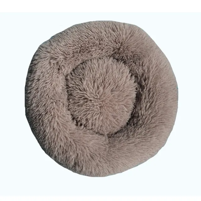 Comfortable Donut Round Ultra Soft Washable Pet Cushion Bed