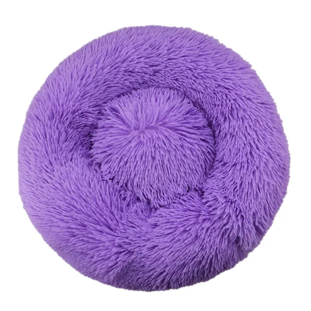 Comfortable Donut Round Ultra Soft Washable Pet Cushion Bed