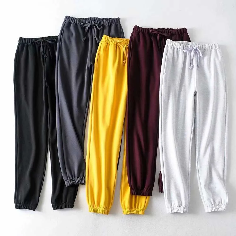 Comfortable Knit High Waisted Workout Jogger Sweatpants