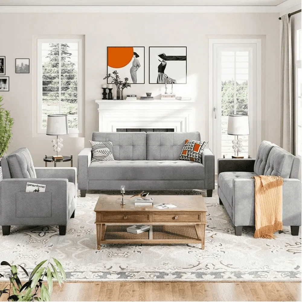 Comfortable Modern Sofa Set for Home Living Room