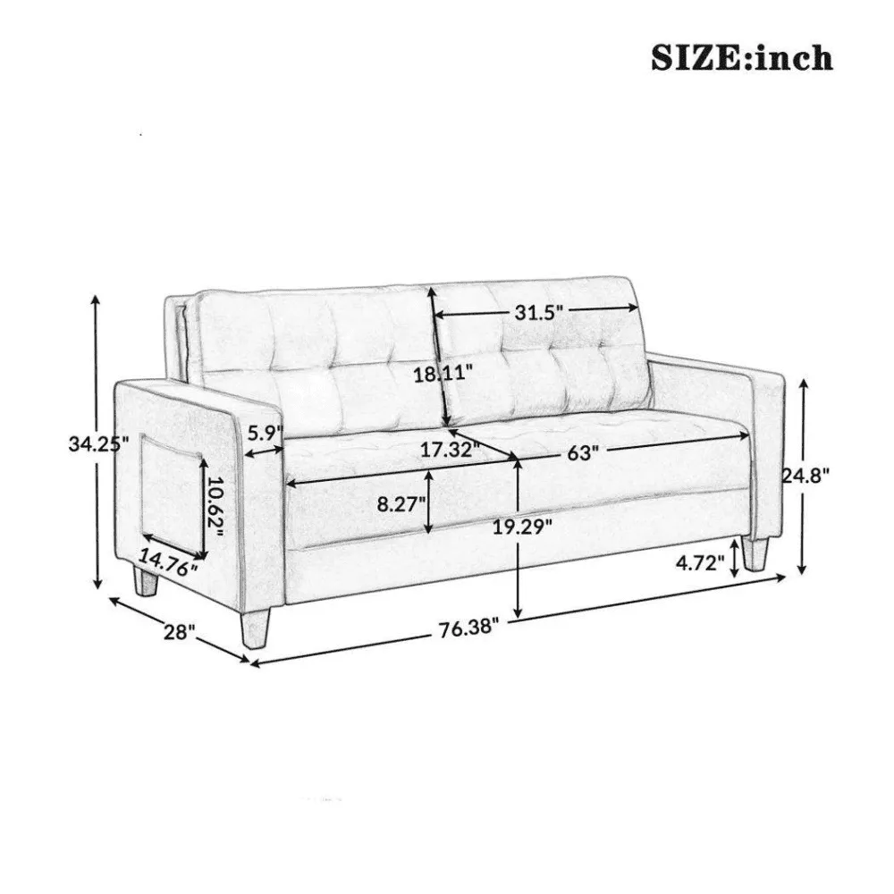 Comfortable Modern Sofa Set for Home Living Room