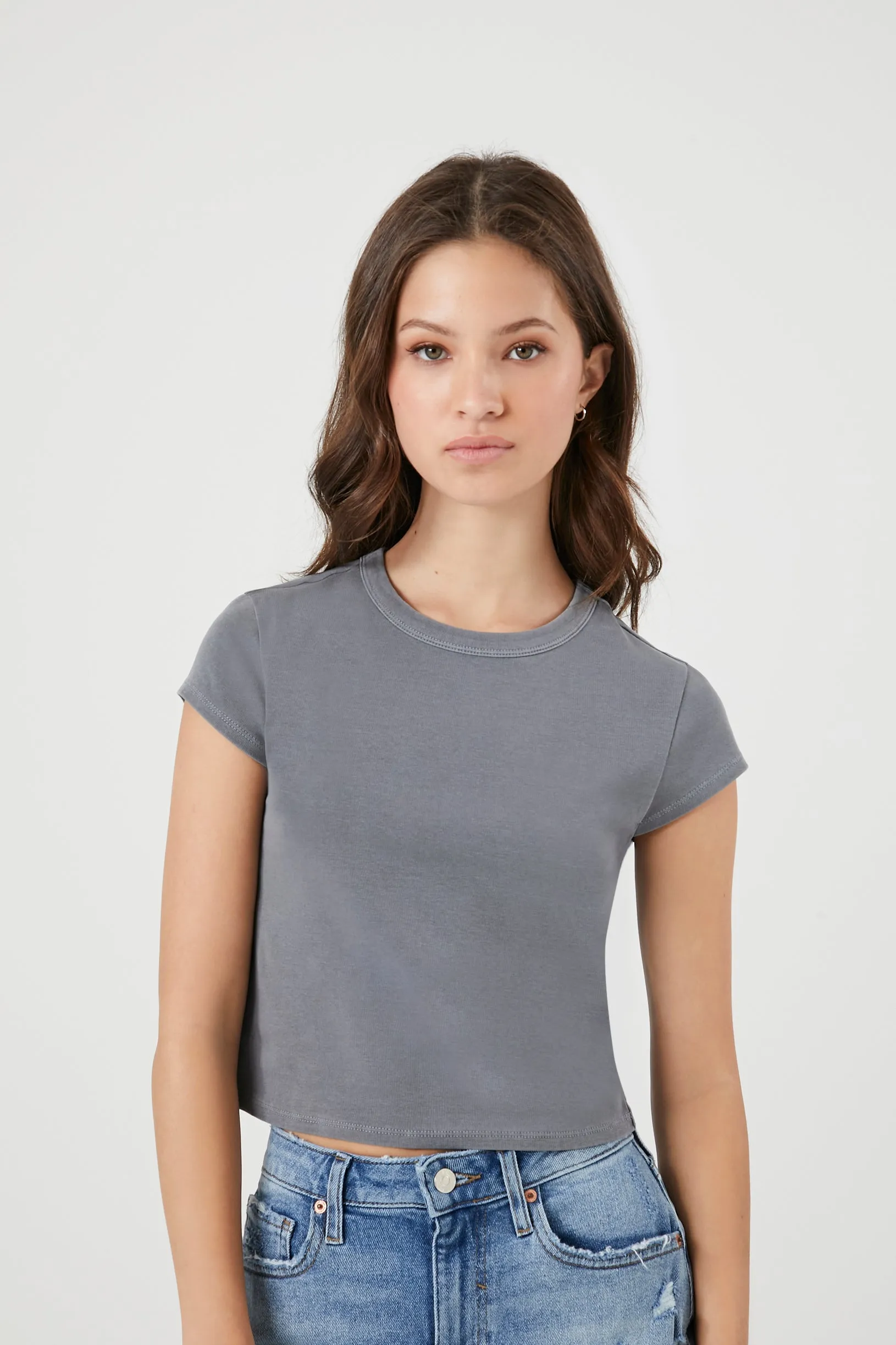 Cotton-Blend Crew Tee