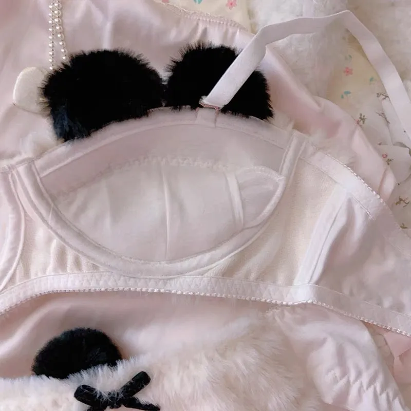 Cute Panda Furry Lingerie