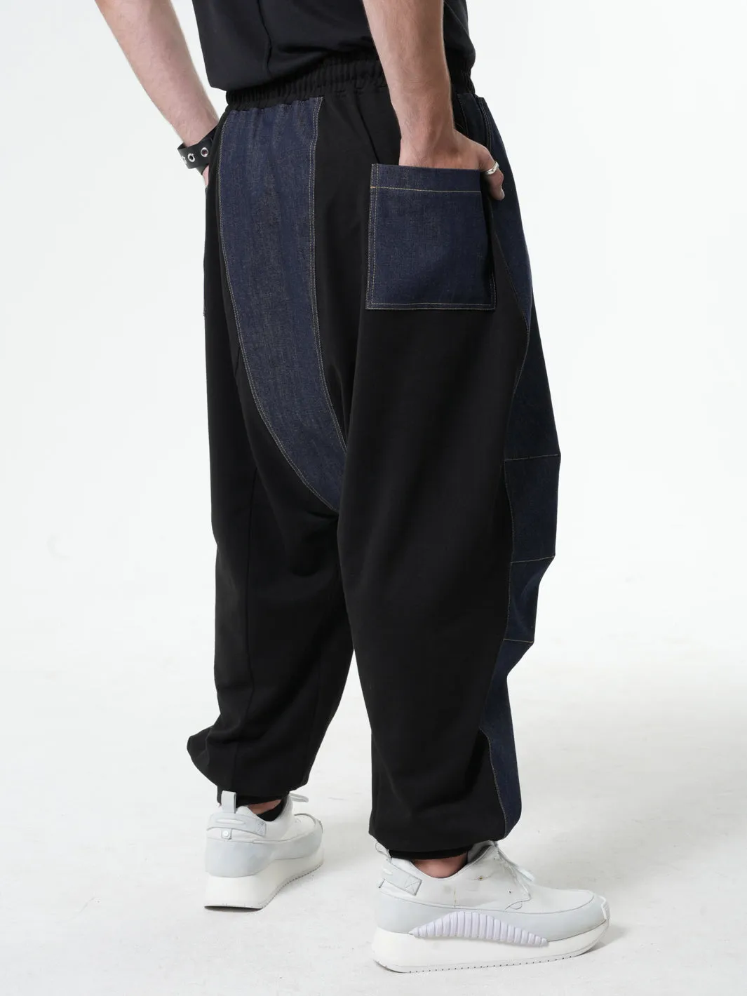 Denim Harem Pants for Men