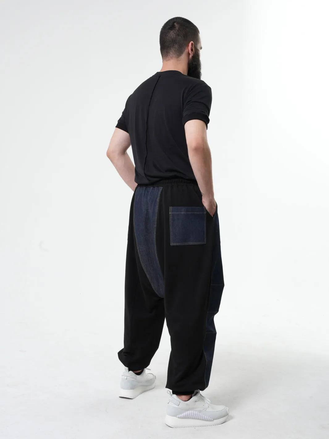 Denim Harem Pants for Men