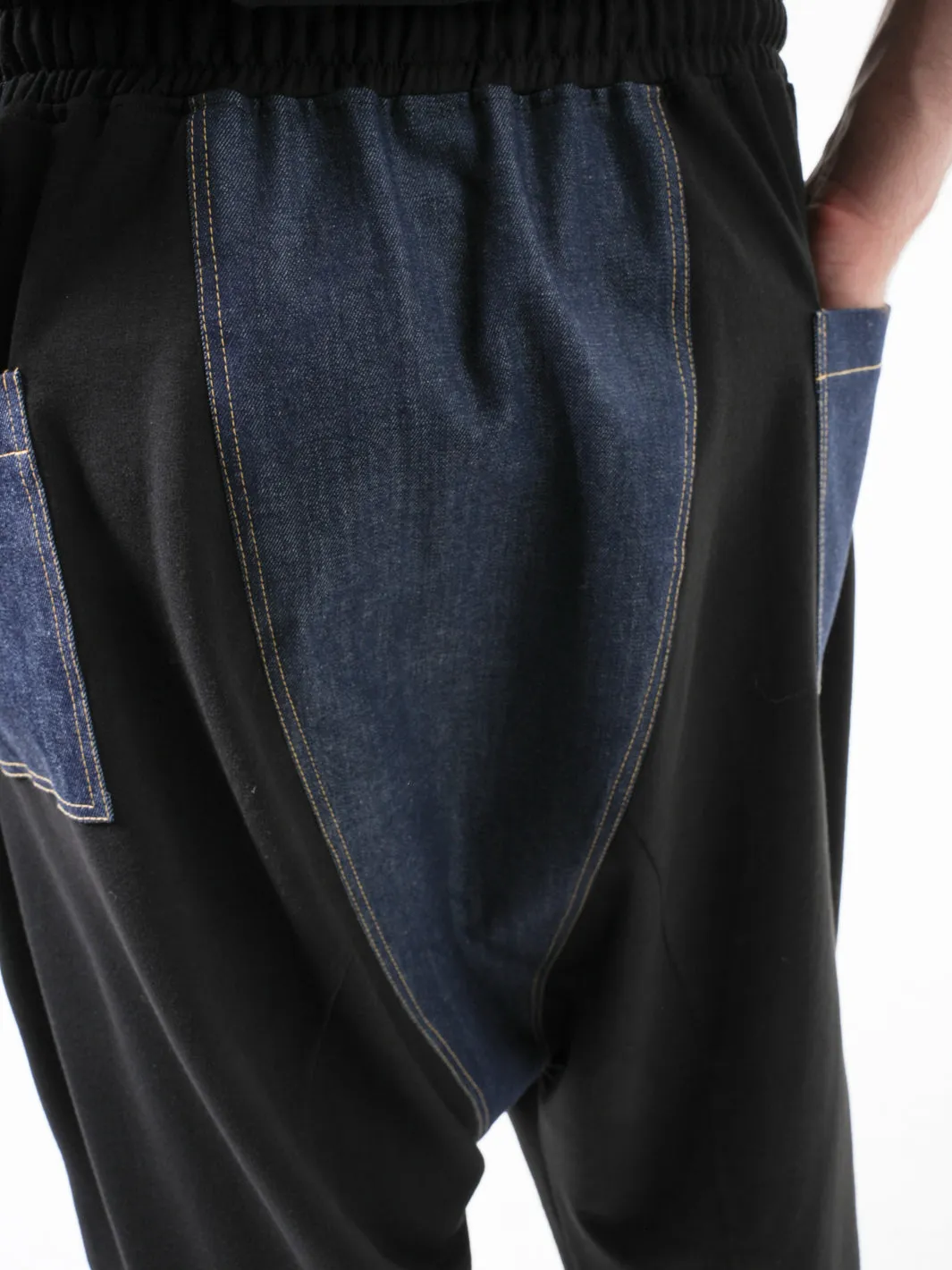 Denim Harem Pants for Men