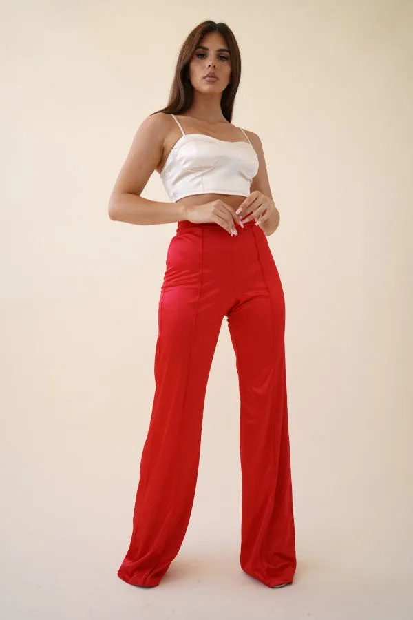 DESIREE SATIN STRETCH PANTS