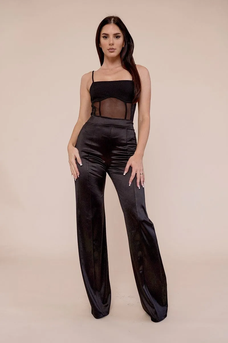 DESIREE SATIN STRETCH PANTS