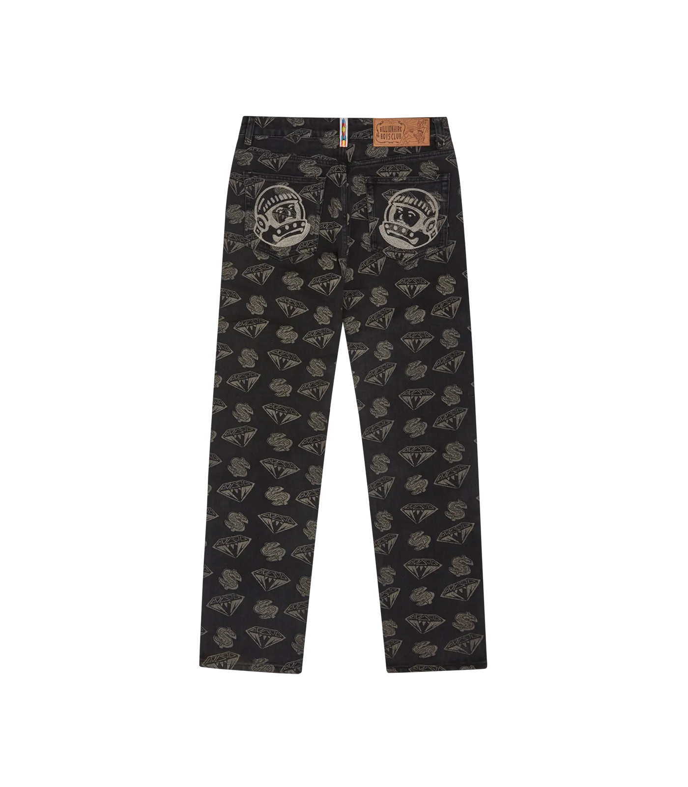 DIAMONDS & DOLLARS DENIM PANTS - BLACK