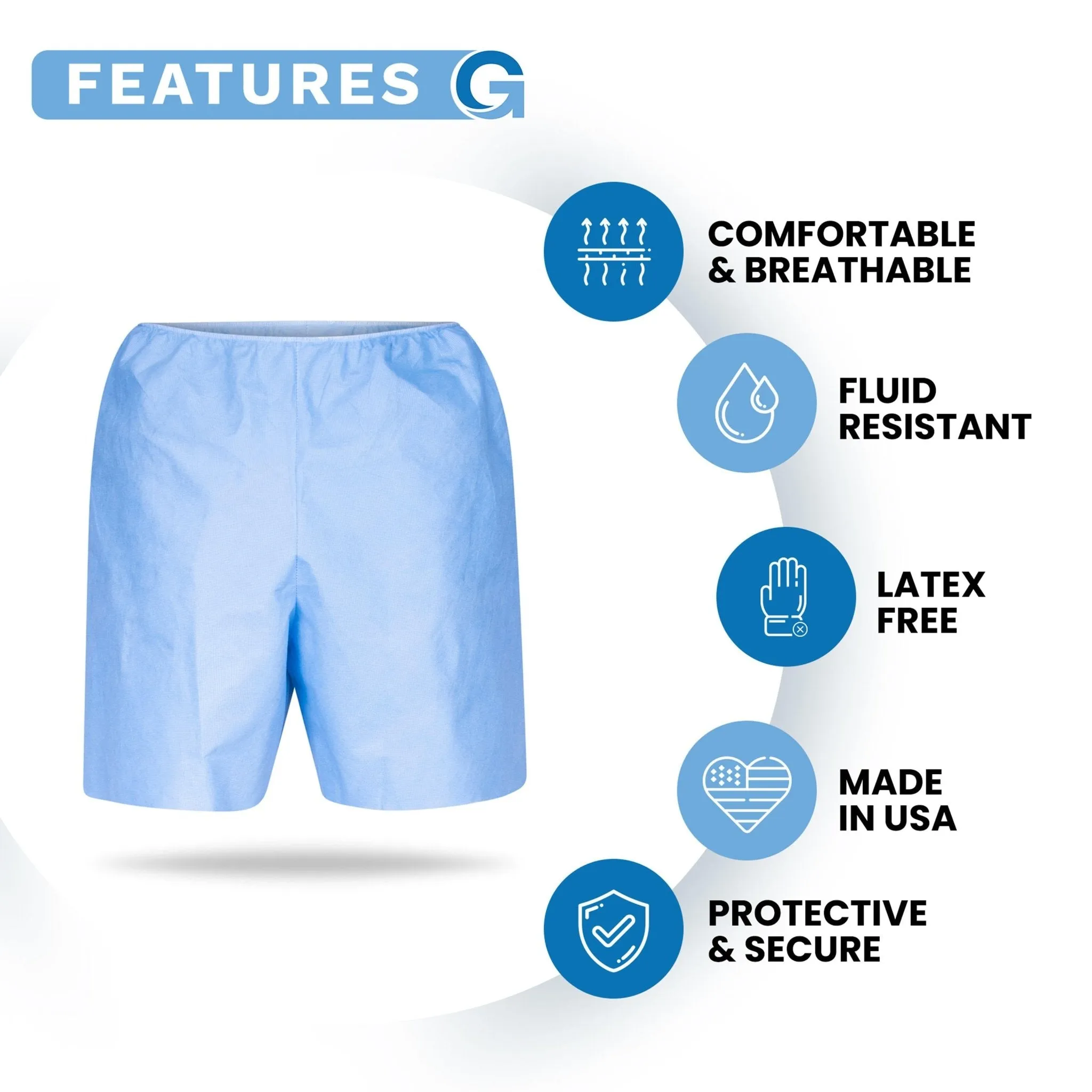 Disposable Patient Exam Shorts (50-Pack) - Secure & Comfortable