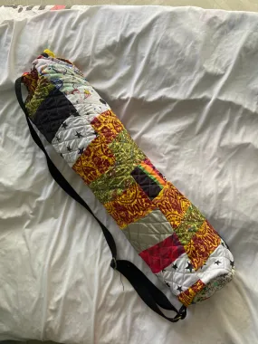 Eco-friendly and Functional Patchwork Quilted Yoga Mat Bag for Yoga Enthusiasts