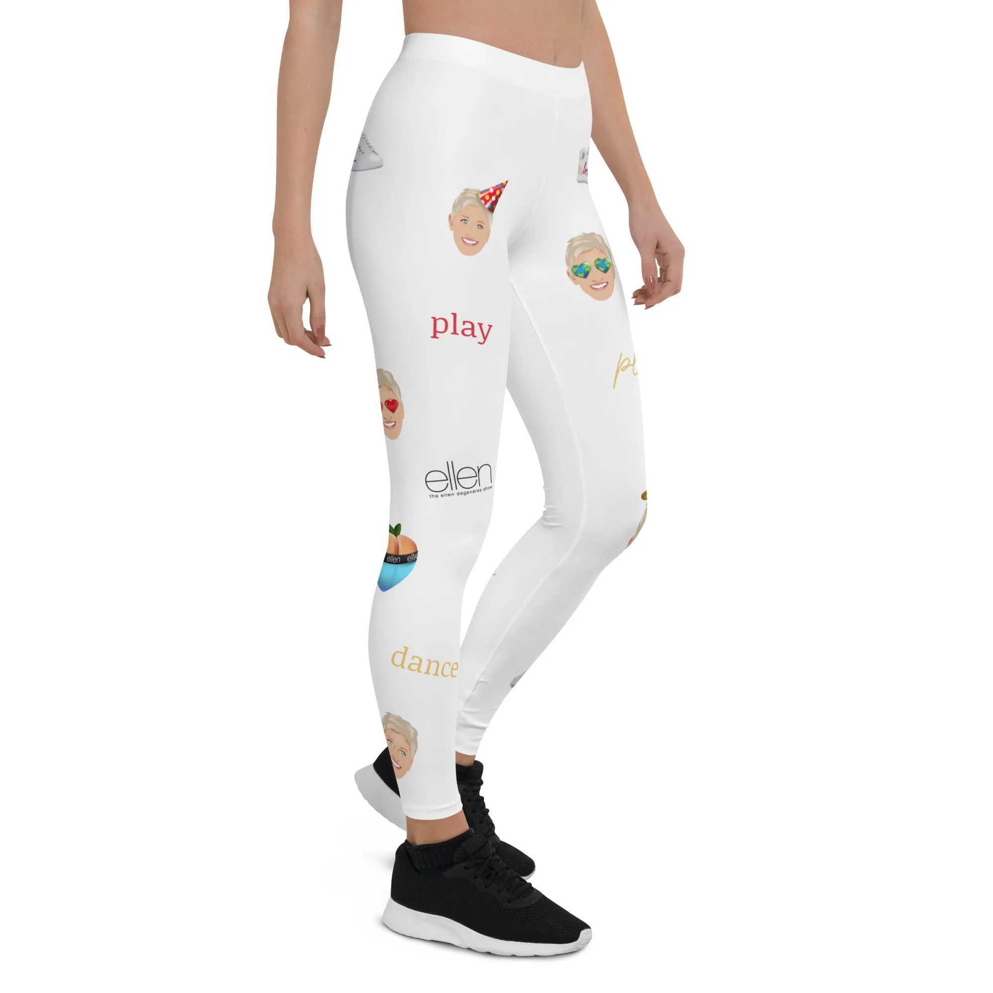 Ellen Emoji Leggings-White