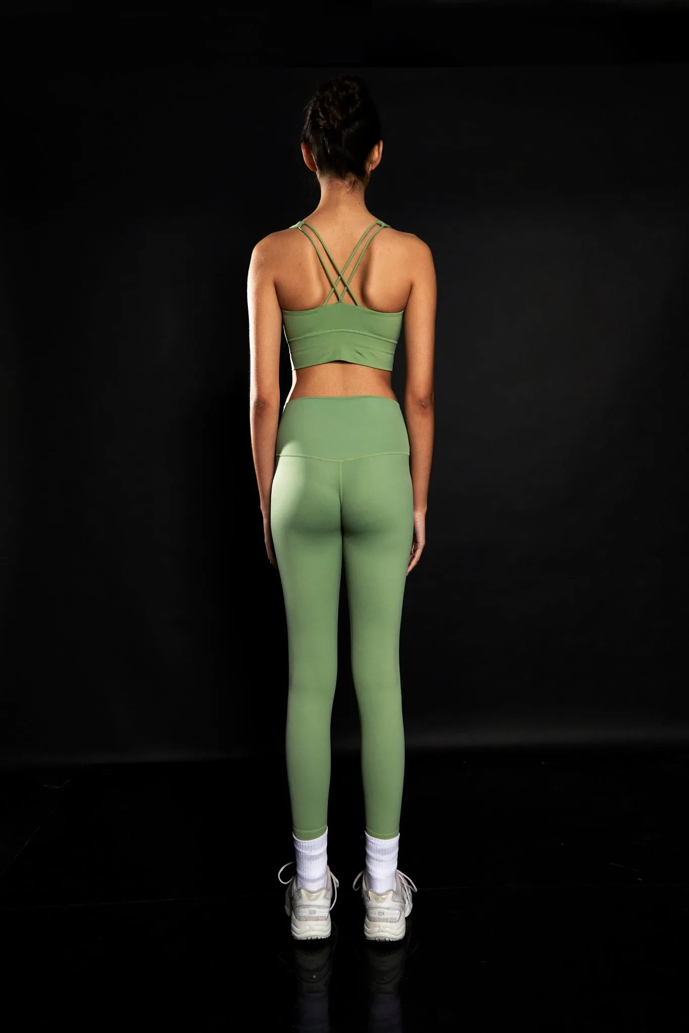 Fern Green Cross Back Sports Bra