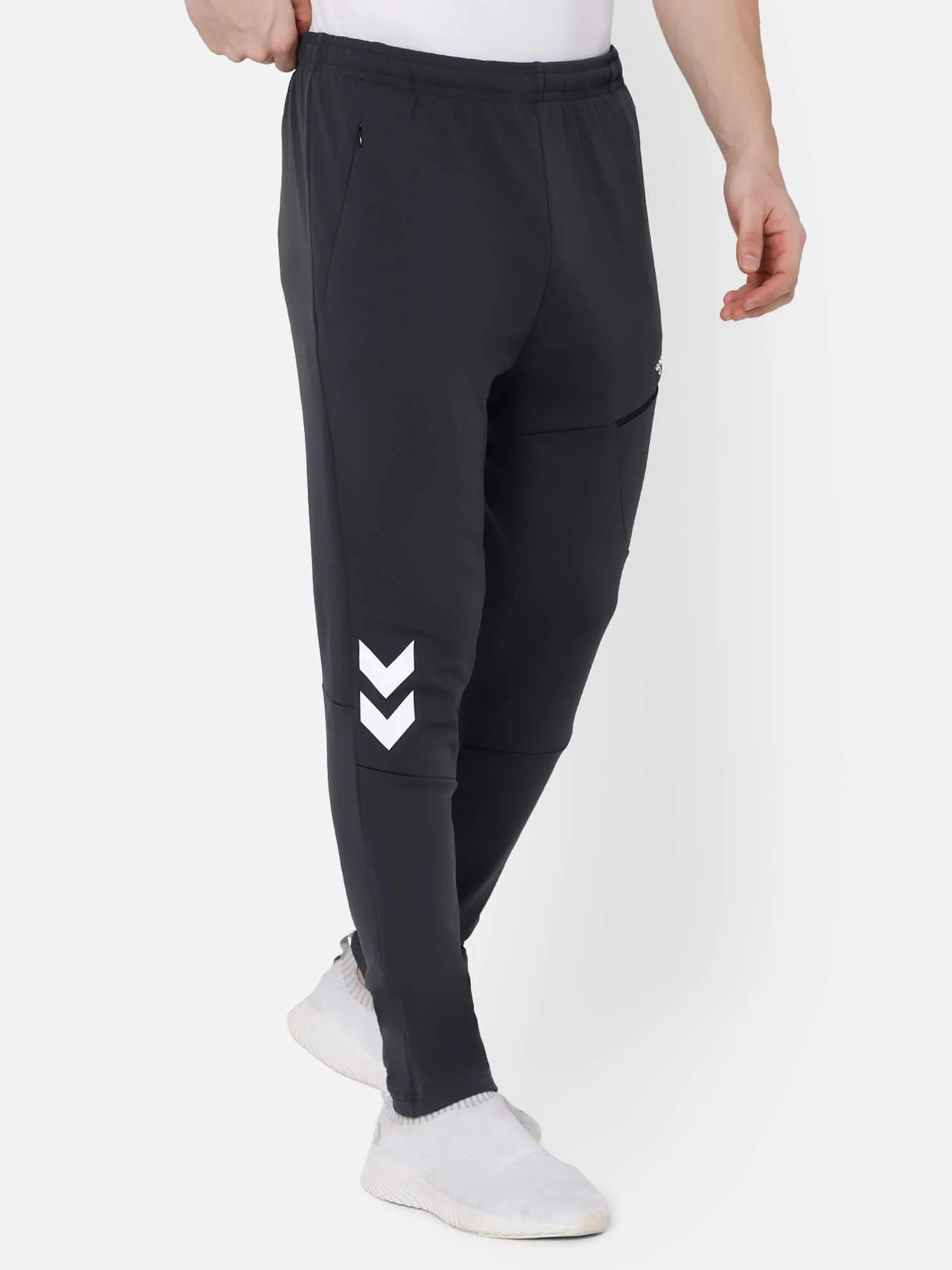 Football Solid Regular fit Polyester Trackpants for Men with zipper pockets Comfortable Breathable Fabric Stretchable for Everyday Use Ideal for Yoga Training Gym Running or Performance