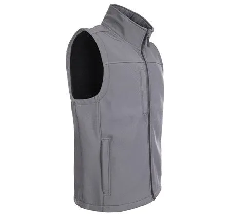 Fort Mens Breckland Windproof Breathable Fleece Lined Softshell Bodywarmer-GREY